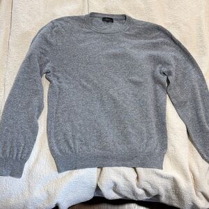 Quince Light Gray Cashmere Crewneck Sweater